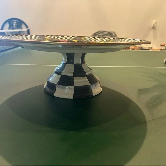 Mackenzie-Childs brand new, large Christmas wreath cake stand. - Picture 2 of 3